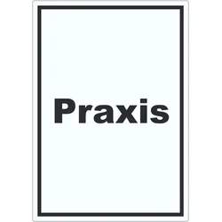Praxis Aufkleber mit Text Arzt Gesundheit hochkant A3 (297x420mm)