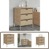 Vidaxl - Gartenschrank Beige 55x59x80 cm Poly Rattan - Outdoor-Schrank - Gartenschrank - Stauraumsschrank - Rattan-Schrank - Gartenorganisation