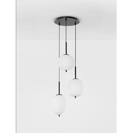 Nova Luce Lato 1-flg. 60 cm schwarz, weiß