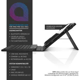 Aplic Bluetooth-Tastatur inkl. Kunstledercase für 9-10" Tablets ideal für den mobilen Transport