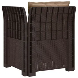 vidaXL 1-Sitzer Sessel 1 x 1 x 1 cm braun
