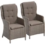 Merxx »Riviera«, (Set), 2 St., 2er Set, Polyrattan, Stahl, beige