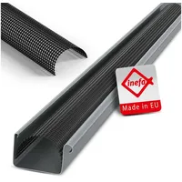 Inefa Laubschutzgitter Dachrinnen Laubschutz, Schwarz Laubfang Dachrinnenabdeckung Dachrinnenzubehör Made