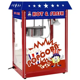Royal Catering Popcornmaschine 1500 W 5 kg/h USA-Design rot -