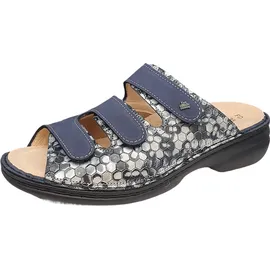 Finn Comfort FinnComfort Cisano Indigo/Marine (Blau) - Pantolette - Passformübersicht Marken Finnstretch, Blau, leder esandra/nabuk/stretchcamo) für Damen, blau, Größe 39 EU