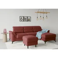 Sit&more Stauraumhocker »Sinatra«, Sitzfläche ist abnehmbar, mattschwarze Metallfüße rot