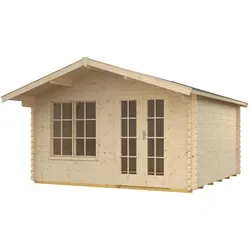 Gartenhaus SKANHOLZ "Stavanger 2", beige (natur), Fußboden im Gartenhaus, Holz, Gartenhäuser