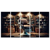 islandburner Leinwandbild Klassischer Friseurstuhl im nostalgischen Salon Barber Shop
