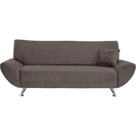 Home Affaire 3-Sitzer HOME AFFAIRE "Saltare elegant & komfortabel, toller Designfuß, bequem, Breite 205cm", grau (anthrazit), B:205cm H:78cm T:82cm, 100% Polyester, Sofas