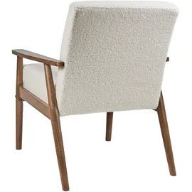 Beliani Sessel Esrum Bouclé 72 x 71 x 70 cm Dunkelbraun/Weiß