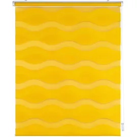 K-HOME Doppelrollo Welle 60 x 200 cm gelb