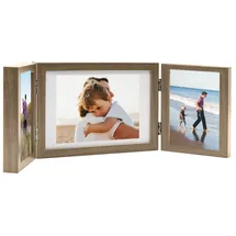 vidaXL Dreifach Bilderrahmen Collage Hellbraun 28x18 cm 2 St.