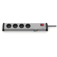 EHMANN 0221x00042301 Steckdosenleiste mit Schalter 4fach Grau Schutzkontakt 1 St.