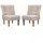 vidaXL Sessel Polyester 54 x 66,5 x 70 cm 2 St. creme