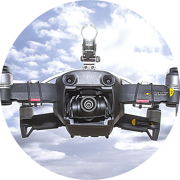 ROBOTERWERK Roboterwerk M.O.N.A. Mavic Air: LED Beleuchtung für DJI Air - 380 Lumen, neigbar Scheinwerfer Drohnen Schwarz/Silber