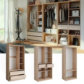 Vicco Kleiderschrank Elmo 280 x 200 x 50 cm Braun