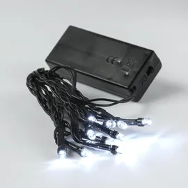 satisfire LED Lichterkette 10 kaltweiße LED 1,5 m Schwarz Bunt