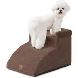 EHEYCIGA Hundetreppe für Kleine Hunde 30 cm Hoch, 2 Stufen, Braun