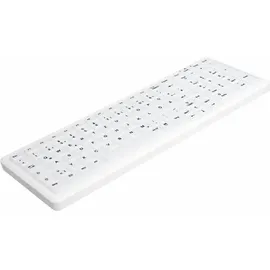 Cherry Active Key desinfizierbare Hygiene-Tastatur mit Nummernfeld, vollversiegelt, weiß, USB, BE (AK-C7000F-UVS-W/BE)