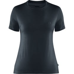 Fjällräven Damen Abisko Wool Kurzarm T-Shirt, L - Dark Navy