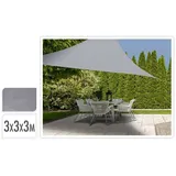 PROGARDEN Sonnensegel 3x3x3 m Grau Dreieckig