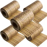 nyvi Sichtschutzstreifen 255 x 19 cm Braun und Beige Polyrattan 5 St.