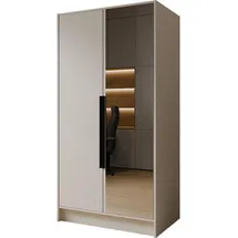 WFL GROUP Drehtürenschrank Mono Lux 102 x 200 x 51 cm Beige