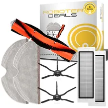 HRobotic Accessoires Zubehör Set für Roborock S6, S6 MAX, S6 Pure (1x Hauptbürste, 2x Seitenbürste 5-armig, 2x Filter, 2x Pad)