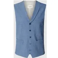 CARL GROSS Slim Fit Anzugweste mit Lanawoll-Anteil Modell Warren blau 54