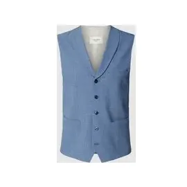 CARL GROSS Slim Fit Anzugweste mit Lanawoll-Anteil Modell Warren blau 54