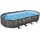 BESTWAY Power Steel Frame Pool oval Set 732 x 366 x 122 cm inkl. Filterpumpe