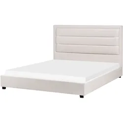 Wasserbett Stoff ROUEN 160 x 200 cm Hellbeige