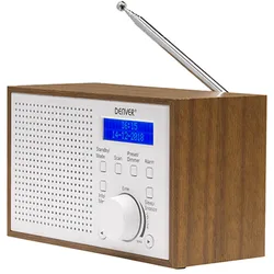 Denver DAB-46WHITE Radio Internet Analog & Digital Braun, Weiß