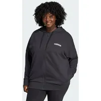 Adidas Essentials Linear French Terry Kapuzenjacke Black / White 2X
