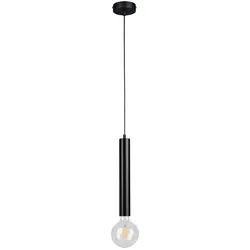 BRITOP LIGHTING Pendelleuchte "BARREL", schwarz, Ø 10cm, Lampen, Hängeleuchte, Modernes Design, aus Metall, passende LM E27 / Exklusive