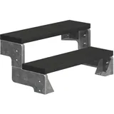 DOLLE Außentreppe Gardentop 2 Stufen ohne Geländer, Breite 100 cm, Trimax, anthrazit