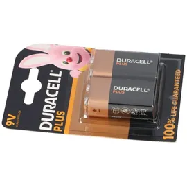 Duracell Plus 9V 6LR61 E-Block Batterie - 2er-Pack