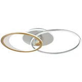 GLOBO Deckenleuchte Deckenlampe LED Dimmbar Gold Nachtlicht Timer Fernbedienung