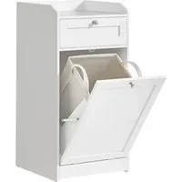 VASAGLE Badezimmerschrank mit Wäschekorb 40 x 40 x 80,2 cm