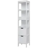 Mondeer Hochschrank 30 x 30 x 144 cm Weiß Holz, MDF