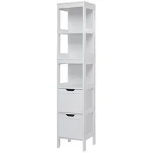 Mondeer Hochschrank 30 x 30 x 144 cm Weiß Holz, MDF