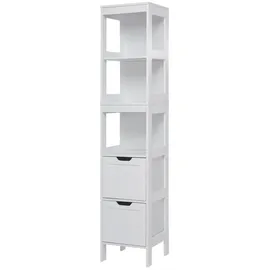 Mondeer Hochschrank 30 x 30 x 144 cm Weiß Holz, MDF