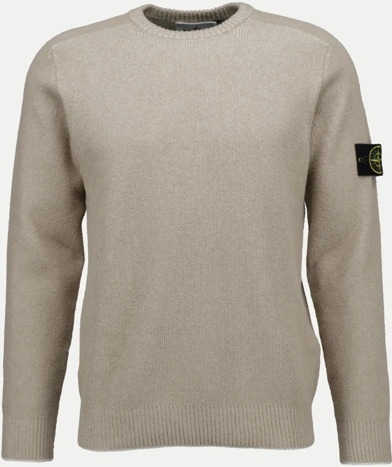 Strickpullover mit Logo-Badge Beige XL