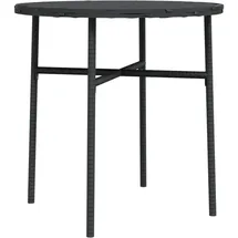 vidaXL Beistelltisch Schwarz 45 cm Poly Rattan