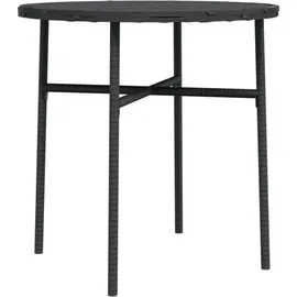vidaXL Beistelltisch Schwarz 45 cm Poly Rattan