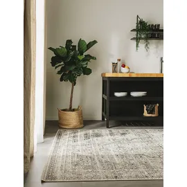 benuta nest In- & Outdoor-Teppich Artis Anthrazit 120x180 cm - Teppich, Grau, Textil, Kunststoff, Abstrakt, Rechteckig, 120x1 Gots, wasserabweisend, Teppiche Böden, Teppiche, Outdoorteppiche