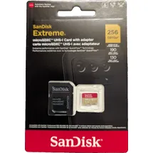 SanDisk Extreme microSDXC UHS-I U3 A2 V30 + SD-Adapter 256 GB
