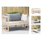 vidaXL 2-in-1 Gartensofa Verlängerbar Massivholz Kiefer