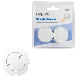 Logilink Steckdosenschutz mit Automatikverschluss, 10er Set weiß