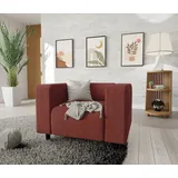 s-style möbel Sessel Gustav Cord 70 x 70 x 70 cm Rot mit Wellenfederung